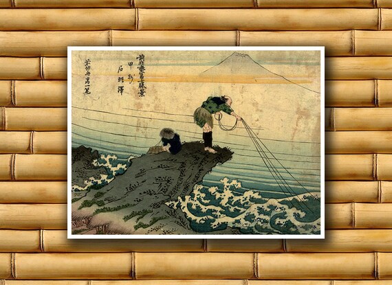 日本の釣りの版画 日本の木版画ポスター 浮世絵アート (J69)a - Etsy 日本