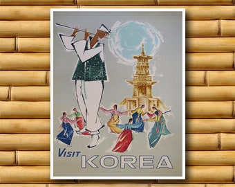 Art Korea Travel Poster Asian Wall Decor Print (AJT298)