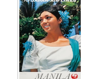 Manila Print Philippines Travel Poster Filipino Girl Art (AJT316)a