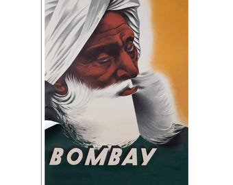 Mumbai Art India Reisposter Bombay Print (AJT342)a
