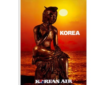 Póster de viaje aéreo de Corea con impresión artística (AJT376)