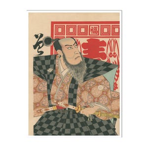 Samurai Art Japanese Decor Woodblock Print Japan Poster (J303)a