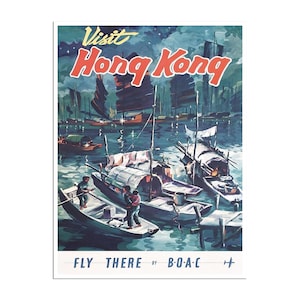 Hong Kong Print China Travel Poster Art (AJT263)a