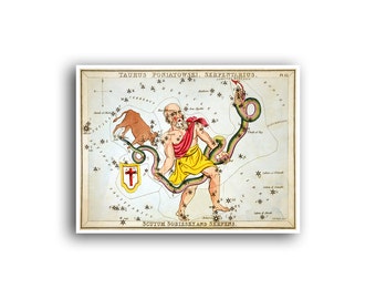 Póster del zodiaco Tauro, Sidney Hall Art, constelación, signo estelar, astrología, impresión (AS7)a