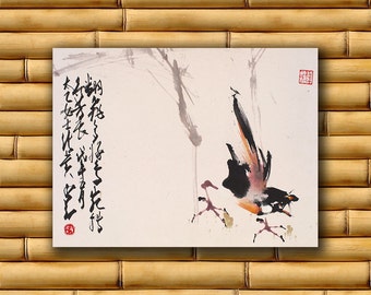 Asia Art Decor Asian Bird Wall Art Japanese Poster Art Decor Japan Retro (J118)