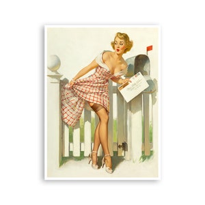 Mancave Print Pin Up Girls Poster Mail Carrier Gift Print Super Quality Art and Paper Frame It Yourself Sizes (PN71)