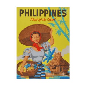Philippines Poster Filipino Art Vintage Print (AJT149)a