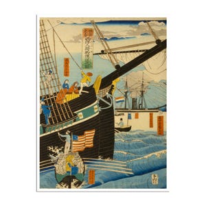 Japanese Woodblock Print Sadahide Utagawa Art Japan Ukiyo-e Poster (J19)a