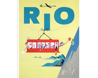 Rio De Janeiro Art Brazil Travel Poster Vintage Print (AJT405)