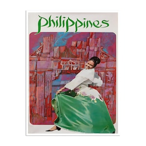 Philippines Art Travel Poster Filipino Girl Print Asian Heritage (AJT367)a