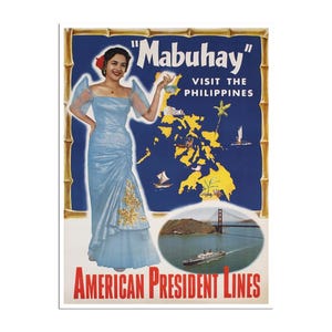 Philippines Art Travel Poster Filipino Print (AJT219)a