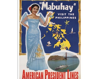 Philippines Art Travel Poster Filipino Print (AJT219)a