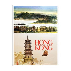Hong Kong Poster Art Asian Decor Travel Print (AJT282)a