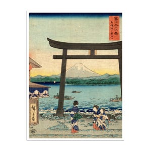 Japanese Woodblock Print Utagawa Hiroshige Art Japan Poster Sagami Province (J42)a