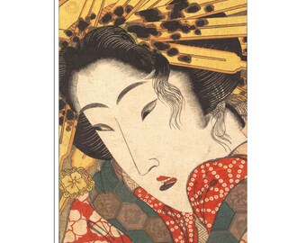 日本の木版画 浮世絵 芸者画 渓斎英泉 1824年 (J129)a - Etsy 日本