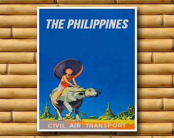 Philippines Wall Art Vintage Travel Poster Print Asian Decor (AJT325)