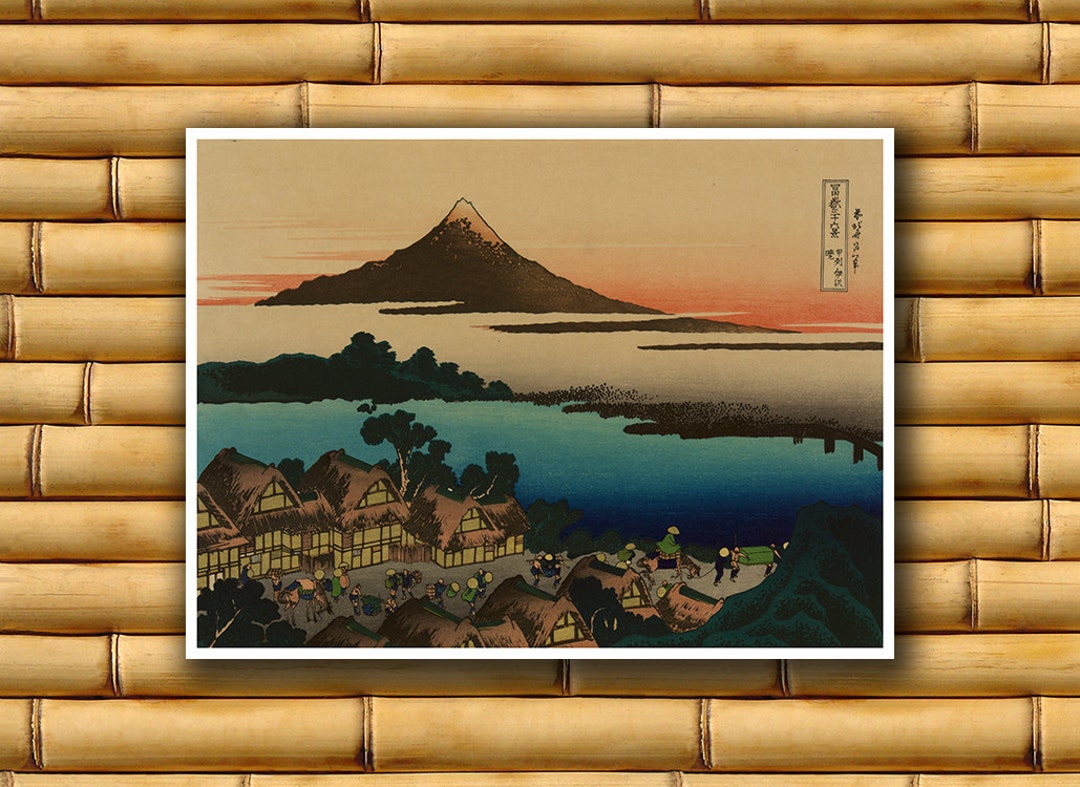 Japan Art Wall Decor Asian Mountains Poster Art Print Japanese Retro ...