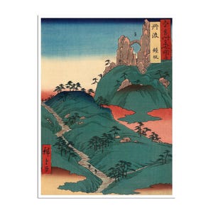Japanese Art Ukiyo-e Poster Utagawa Hiroshige Woodblock Print 1853 (J22)a