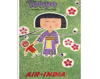 Póster de viaje a Tokio Impresión de arte japonés (AJT359)a