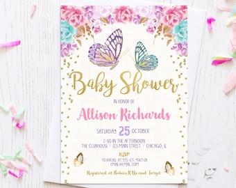 Butterfly Invitation Etsy