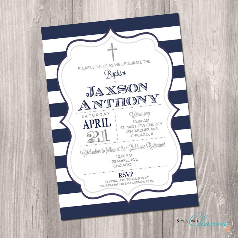Baptism Invitation First Communion Invitation Boy Baptism Etsy UK