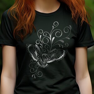 Camiseta artística de búho