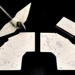 Vielfältige Origami Spielkarten