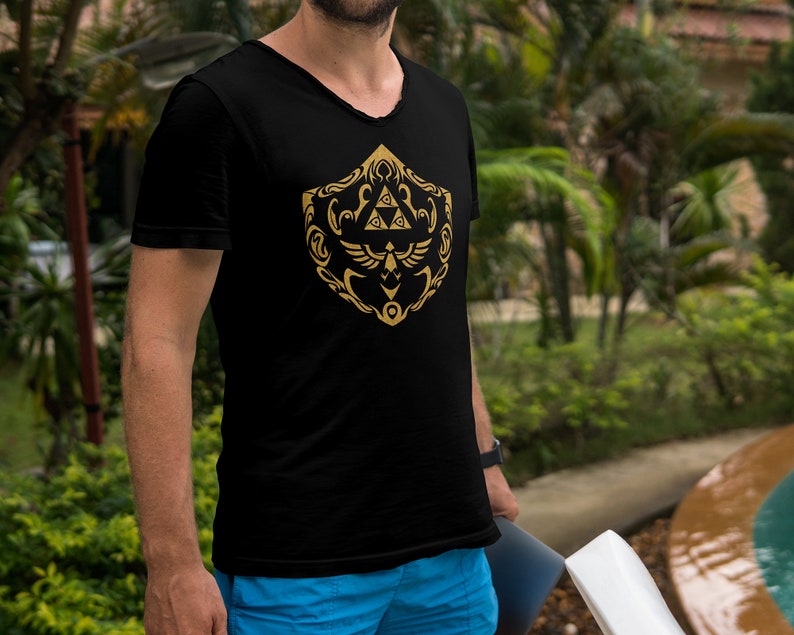 Tribal Zelda Shield T-shirt image 1