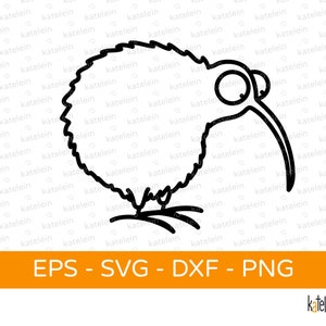 Kiwi Vogel Plotterdatei SVG dxf png eps  Download Bügelbild plotten Geschenk Neuseeland lustig witzig Laufvogel Geschenkidee Cartoon