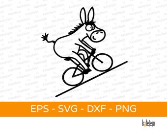 Wire donkey plotter file SVG dxf png eps donkey bike cycling mountain bike wheel bicycle clipart download iron-on plot cut
