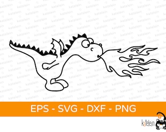 Baby dragon plotter file SVG png dxf eps kids funny clipart vector file plot cutting digital instant download iron-on transfer katelein