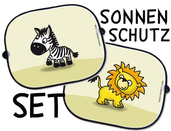 Auto-Sonnenschutz Set Sonnenblende Schattenspender 2 Stück Motive