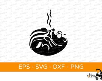 Skunk plotter file SVG dxf png eps cute stinker baby kids clipart download iron-on plotting cutting funny skunk skunk kid