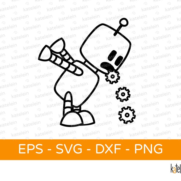 Robot pukes plotter file SVG dxf png eps download iron-on plot gift tech engineer robotics robo gears nausea funny