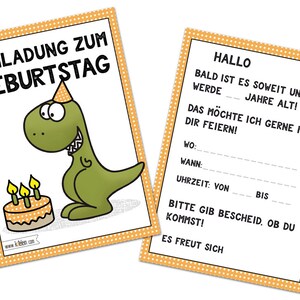 Invito compleanno bambini ragazzi Dino compleanno