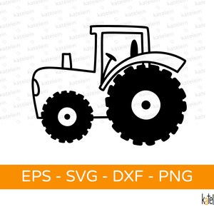 Tracteur traceur fichier SVG dxf png eps télécharger fer sur complot cadeau trekker ferme agriculteur agriculture machines agricoles tracteur