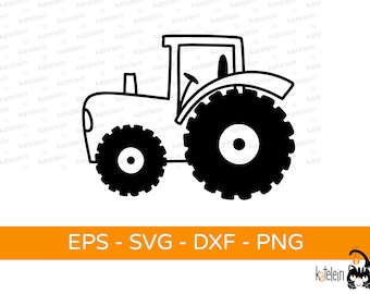 Traktor Plotterdatei SVG dxf png eps  Download Bügelbild plotten Geschenk Trekker Bauernhof Landwirt Landwirtschaft Landmaschine Schlepper