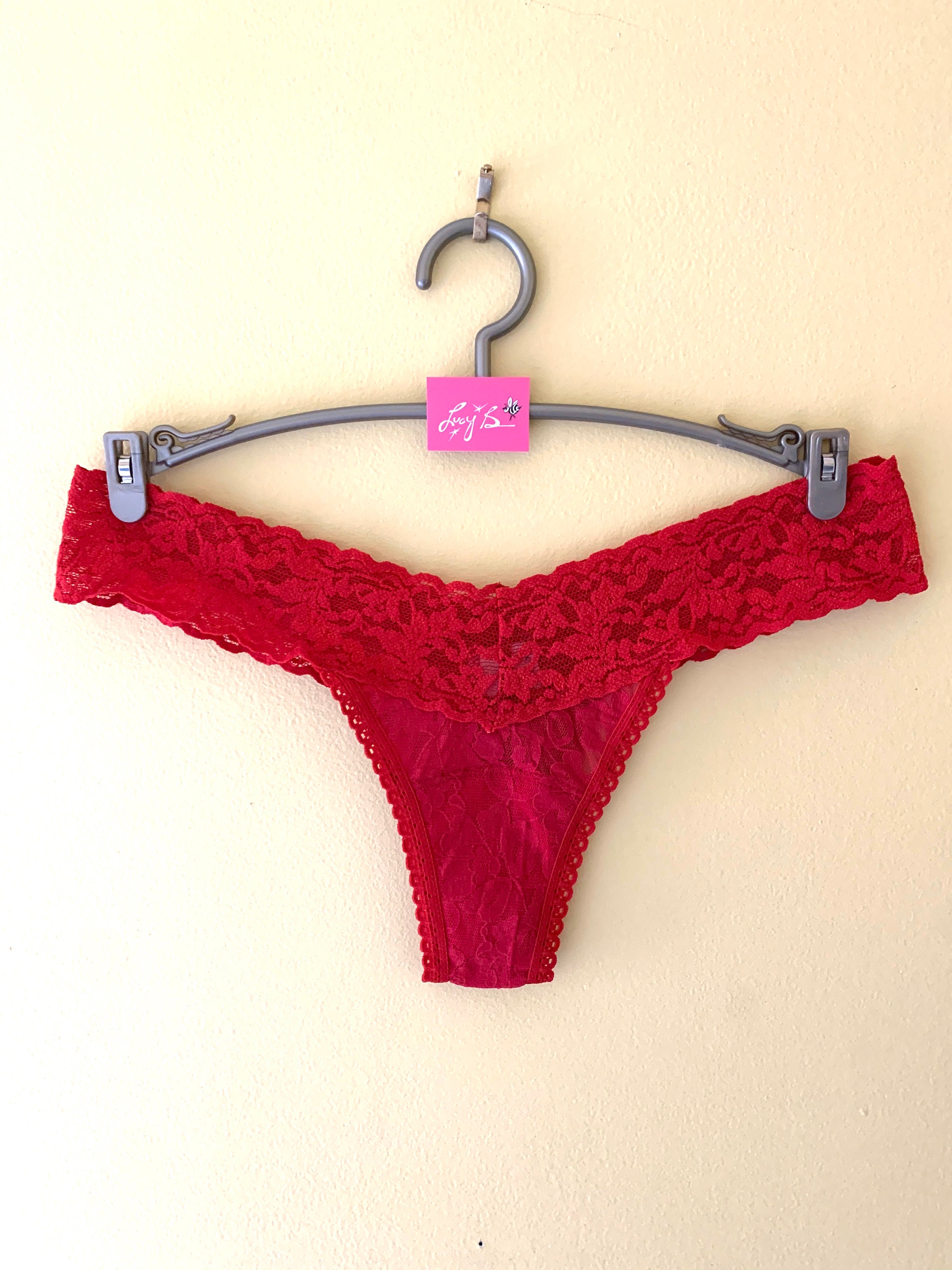Personalize a Victoria Secret Red Lace Waist Thong, FAST SHIPPING