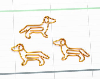 Toddmomy 30 Pieces Dachshund Paper Clips Cartoon Animals Paper Clips Creative Special-Shaped Golden Paper Clips for Office School Home Toddmomy 30 Pieces Dachshund Paper Clips Cartoon Animals Paper Clips Creative Special-Shaped Golden Paper Clips for Office School Home