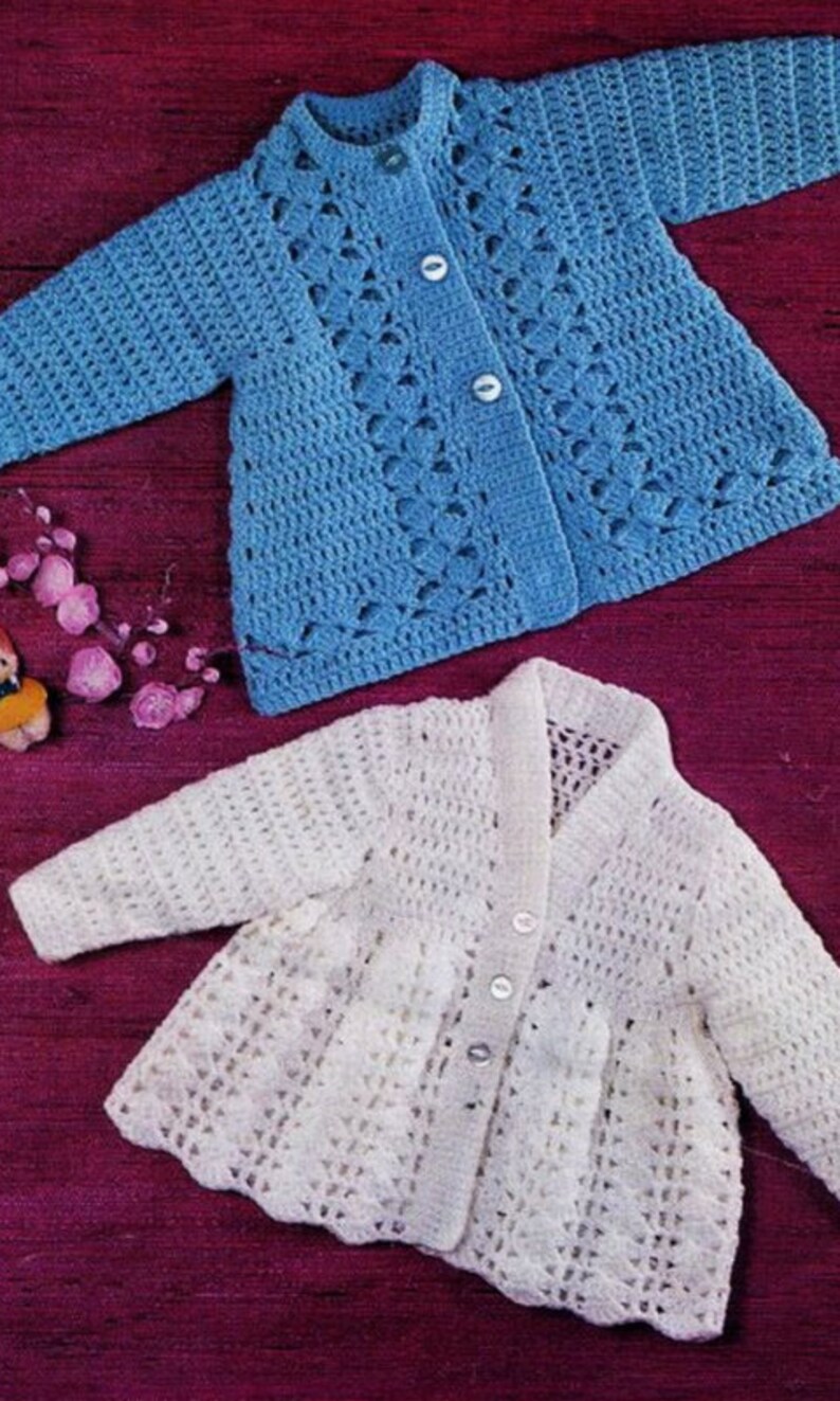 Crochet Matinee Coat Pattern PDF Instant Download. Crochet Matinee