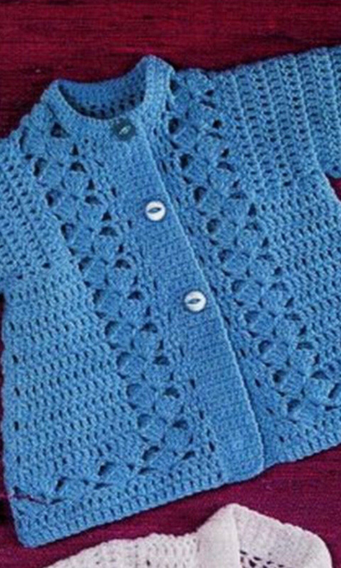 Crochet Matinee Coat Pattern PDF Instant Download. Crochet Matinee