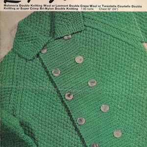 Baby Jacket Knitting Pattern to suit a Baby Boy or Baby Girl, pdf instant download, To fit Size 22 - 24 inch, Vintage Knitting Pattern, DK