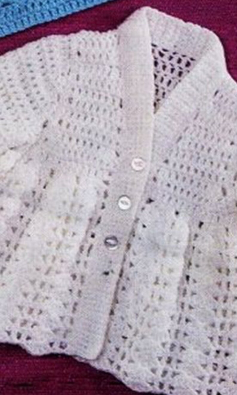 Crochet Matinee Coat Pattern PDF Instant Download. Crochet Matinee