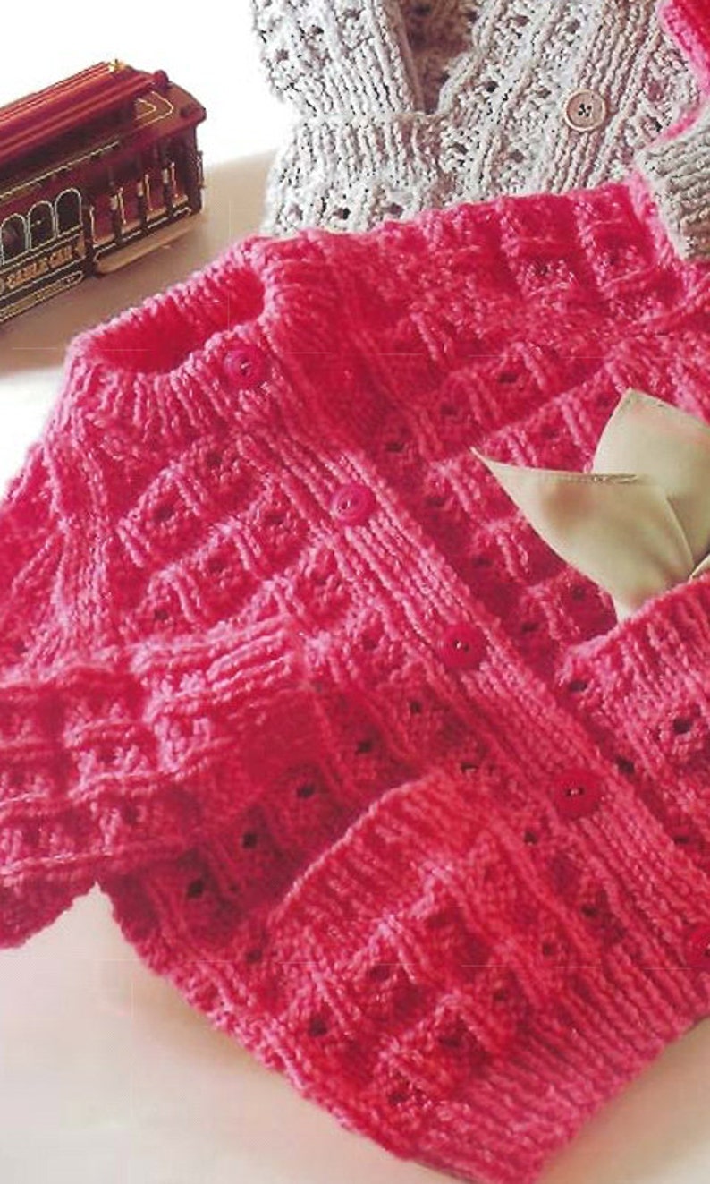 Crew Neck Jacket and Jacket With Collar Knitting Pattern Chunky Yarn