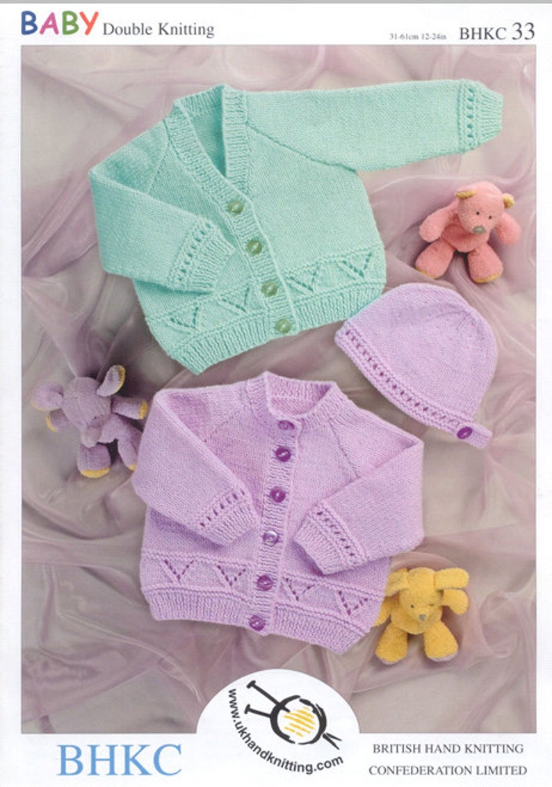 Baby Cardigan and Hat Knitting Pattern PDF Instant Download Etsy UK