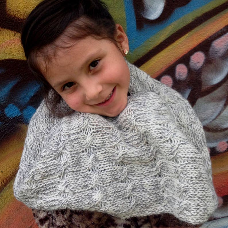 Knitted Alpaca Cowl Scarf Kids Neckwarmer Knitted Alpaca Cowl Scarf Kids Neckwarmer