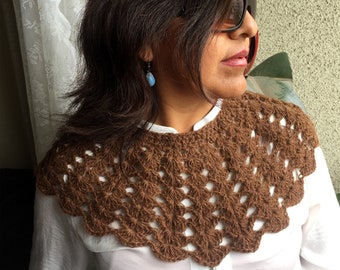 Hand Knitted Alpaca Cowl Scarf – Hand Knit Alpaca Wool Neckwarmer, Hand Knitted Scarf, Handknit Wool Cowl, Chilean Wool Infinity Scarf