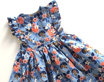 FLORAL PINNY // pinafore dress // toddler girls dress