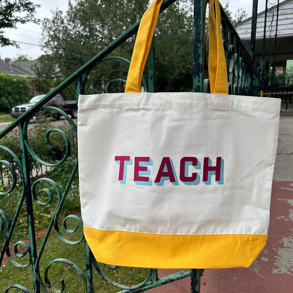 PERSONALIZED TOTE // embroidered tote bag