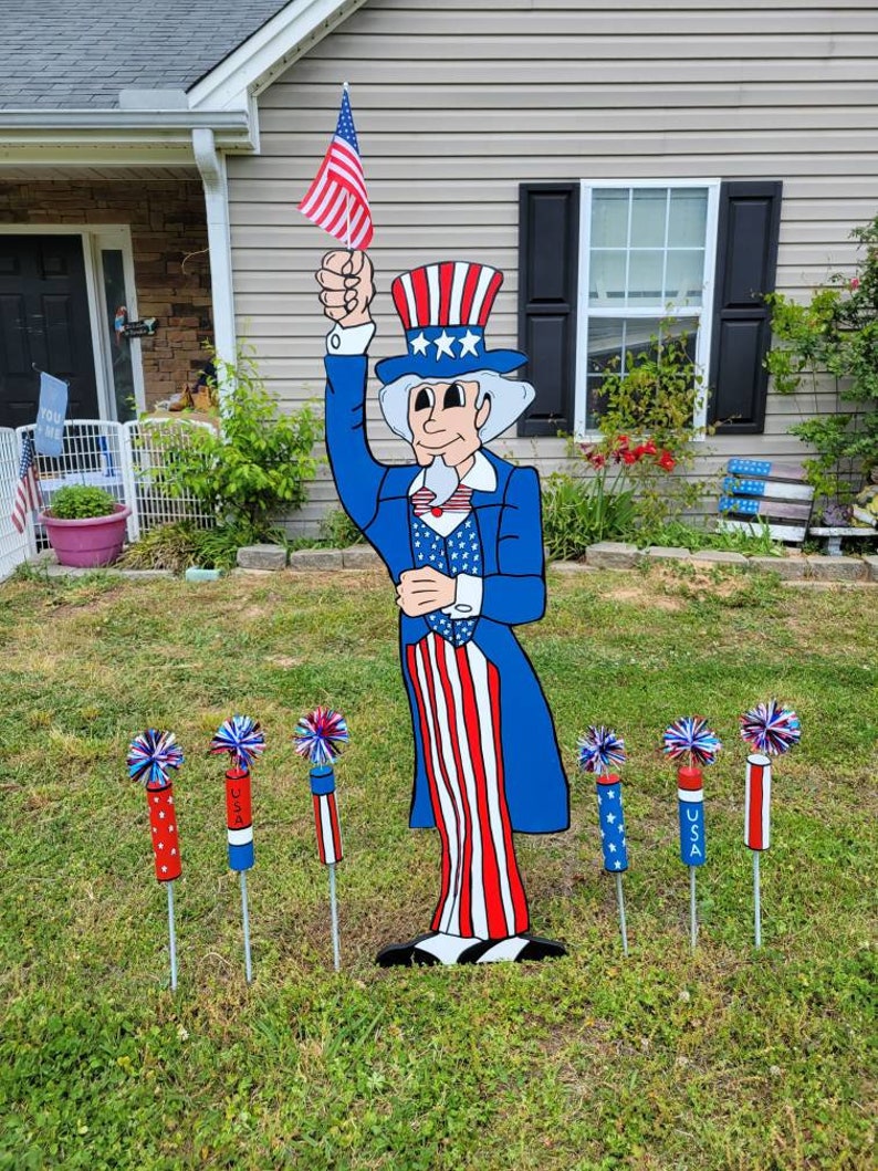 Lifesize Uncle Sam Yard Art Etsy